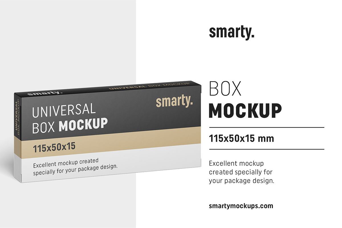 Box mockup / 115x50x15 mm in Product Mockups - product preview 8