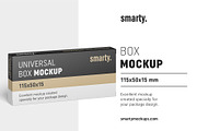 Box mockup / 115x50x15 mm
