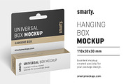 Hanging box mockup / 110x30x30 mm