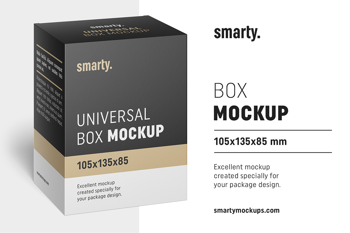 Box mockup / 105x135x85 mm in Product Mockups - product preview 8