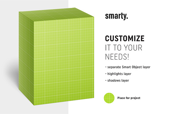 Box mockup / 105x135x85 mm in Product Mockups - product preview 1