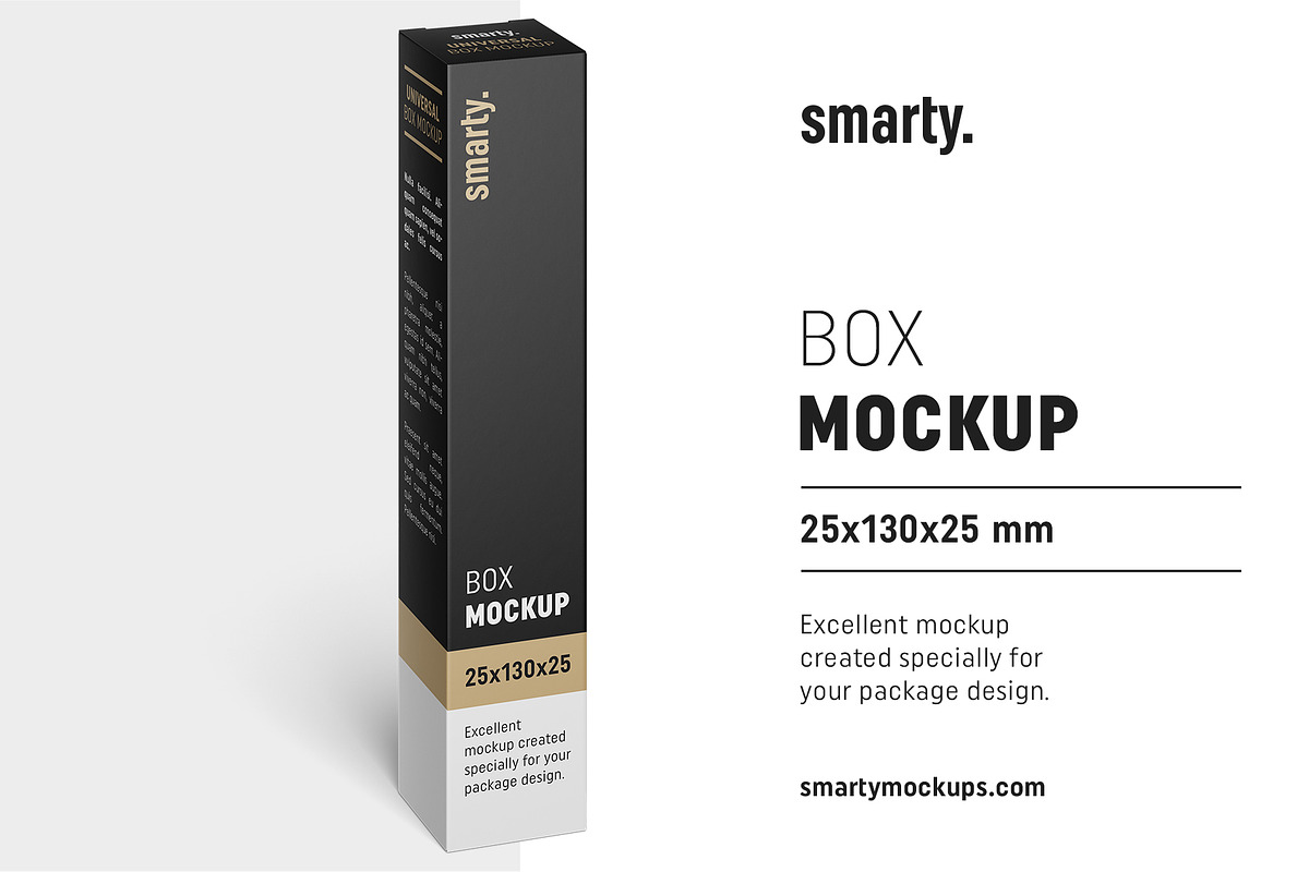 Box mockup / 25x130x25 mm in Product Mockups - product preview 8