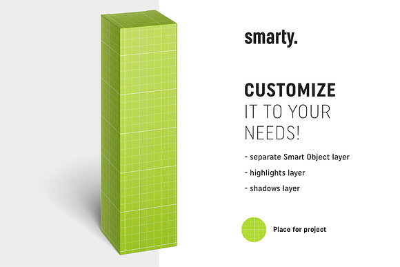 Box mockup / 30x110x30 mm in Product Mockups - product preview 1