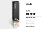 Box mockup / 50x210x40 mm
