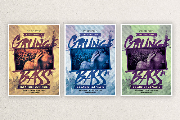 Grunge Bass in Flyer Templates - product preview 2