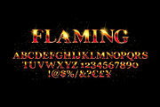 Vector of abstract flaming font 
