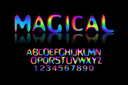 Colorful Stylized vector font