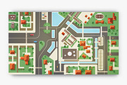Town top view illustration