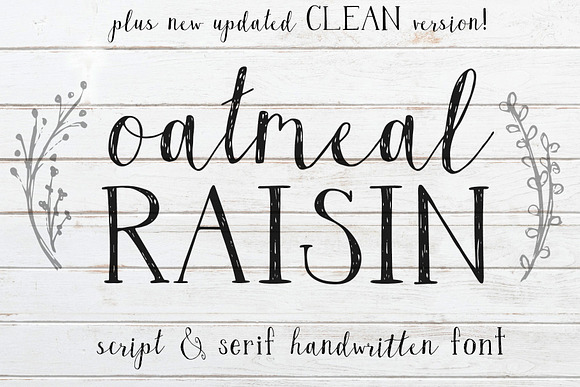 Oatmeal Raisin Font Duo + Graphics in Whimsical Fonts - product preview 8
