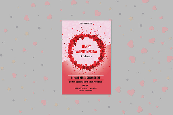 Valentine's Day Party Flyer V03