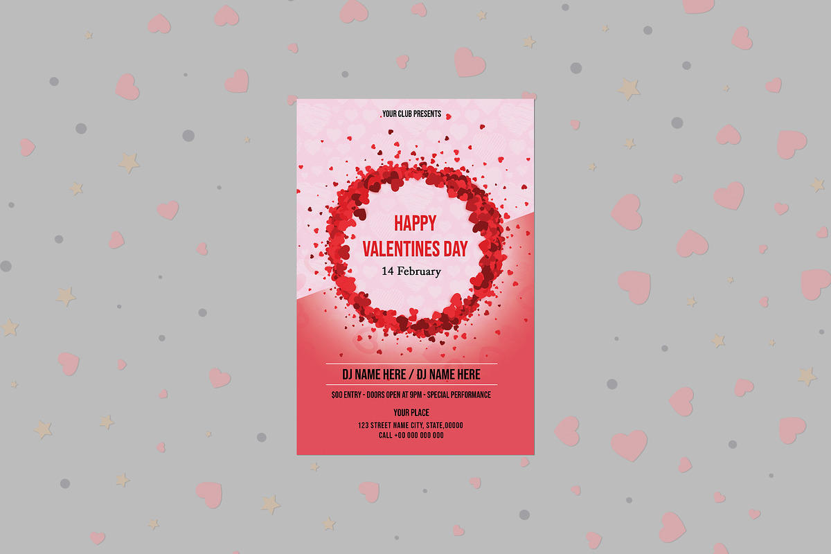 Valentine's Day Party Flyer V03 in Stationery Templates - product preview 8