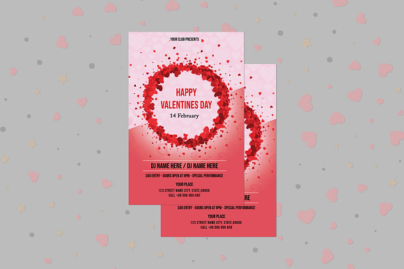 Valentine's Day Party Flyer V03 in Stationery Templates - product preview 1