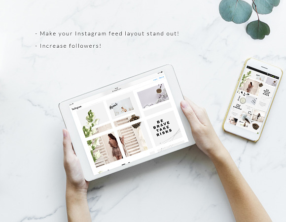 Instagram PUZZLE template - Natural in Instagram Templates - product preview 1