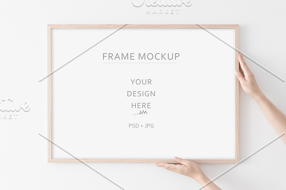 Wooden Frame Mockup Bundle. PSD+JPG in Print Mockups - product preview 3