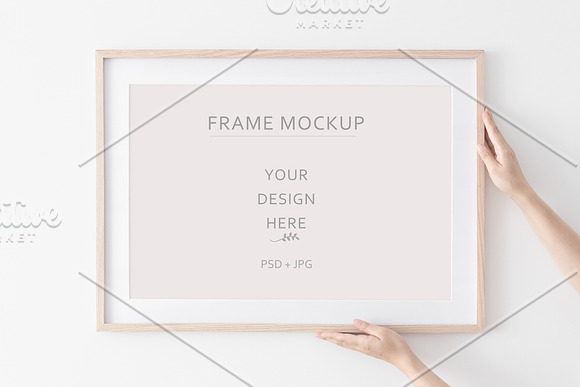 Wooden Frame Mockup Bundle. PSD+JPG in Print Mockups - product preview 4