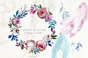 Garden Bloom Floral Clipart Set