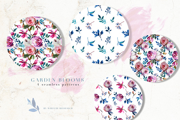 Garden Bloom Floral Clipart Set in Illustrations - product preview 2