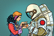 The fortune teller, and an astronaut
