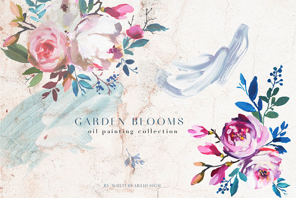 Garden Bloom Floral Clipart Set in Illustrations - product preview 10