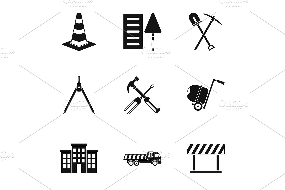 Repair icons set, simple style in Illustrations - product preview 8