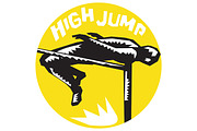 Track and Field Athlete High Jump Wo