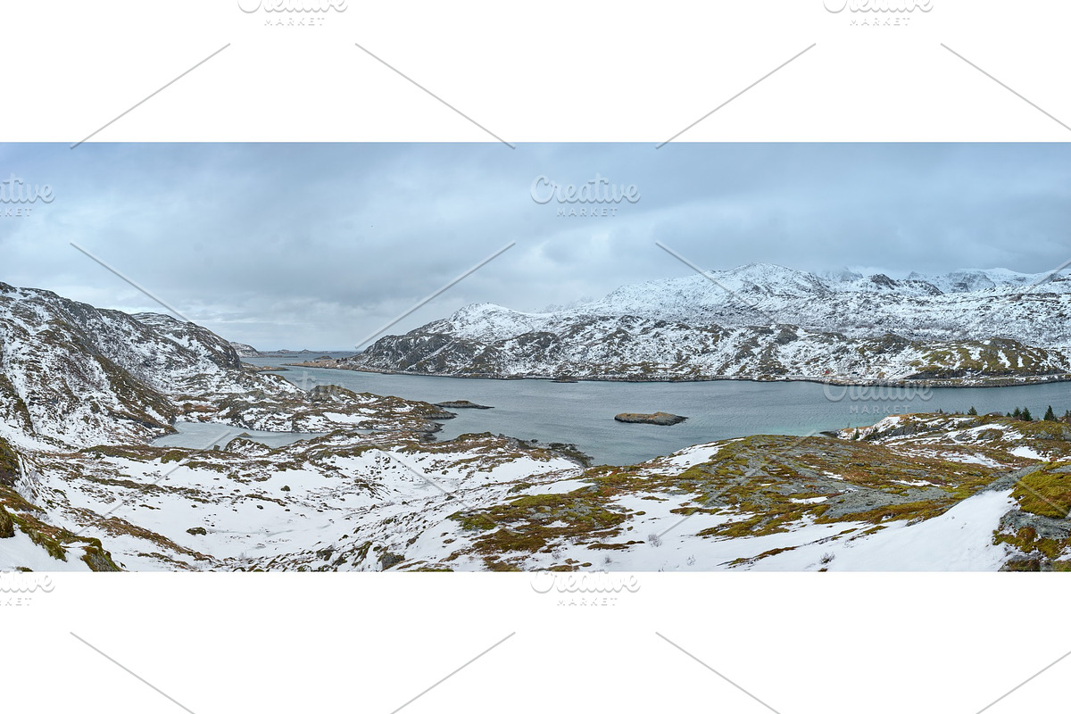 Panorama of norwegian fjord, Lofoten in Graphics - product preview 8