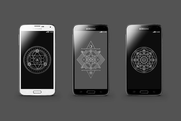 Sacred Geometry Vector Symbols in Objects - product preview 3