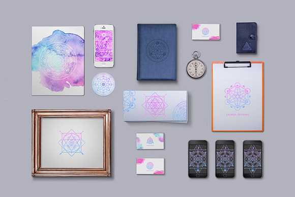 Sacred Geometry Vector Symbols in Objects - product preview 6