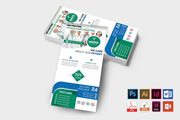 Rack Card | Doctor DL Flyer Vol-01 in Flyer Templates - product preview 2