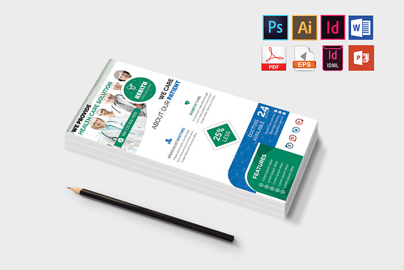 Rack Card | Doctor DL Flyer Vol-01 in Flyer Templates - product preview 3