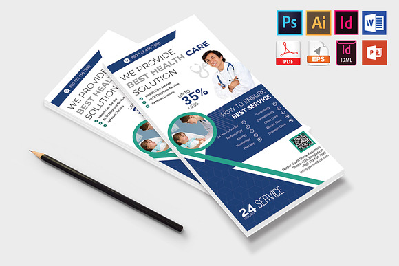 Rack Card | Doctor DL Flyer Vol-02 in Flyer Templates - product preview 3