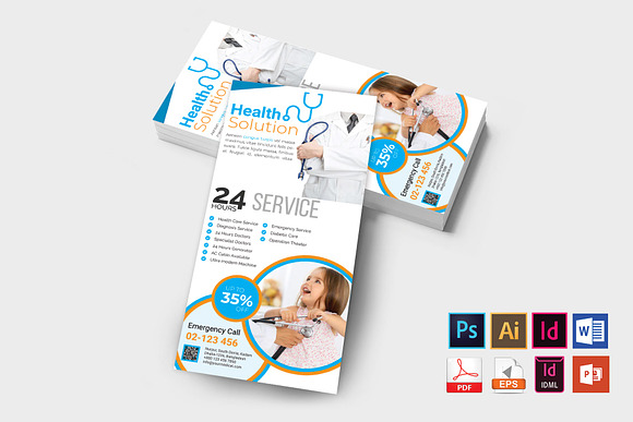 Rack Card | Doctor DL Flyer Vol-03 in Flyer Templates - product preview 1