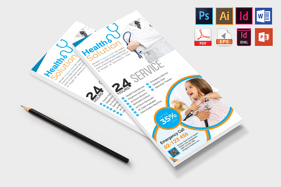 Rack Card | Doctor DL Flyer Vol-03 in Flyer Templates - product preview 3