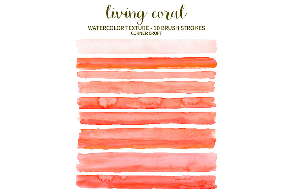 Watercolor texture living coral in Textures - product preview 2
