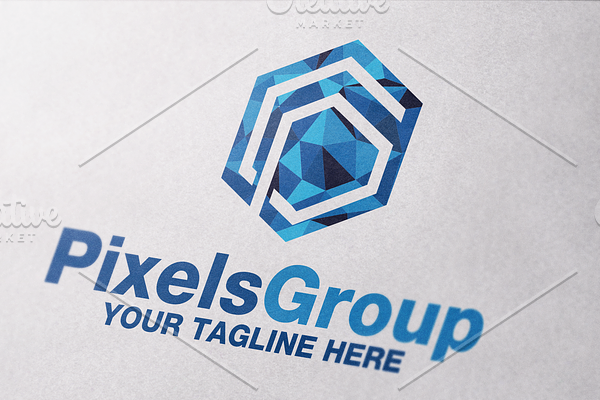 Pixels Group | Letter G & P Logo