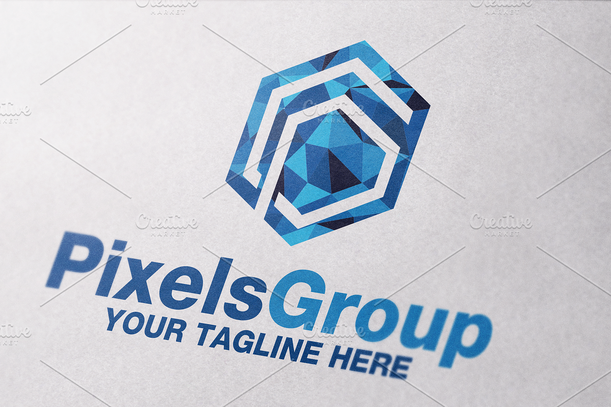 Pixels Group | Letter G & P Logo in Logo Templates - product preview 8