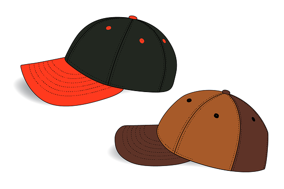 6 Panel Hat Mockups in Product Mockups - product preview 2
