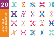 20 Logo Lettering X Template Bundle