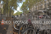 Rental bikes in Paris street, France