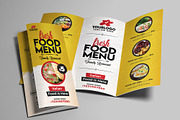 Restaurant Menu Tri Fold Brochure