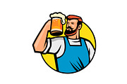 Bearded Hipster Toasting Beer Mug Ci