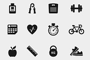 Fitness simple icons