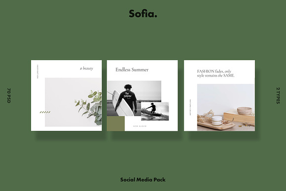 Sofia Social Media Kit for Instagram in Instagram Templates - product preview 2