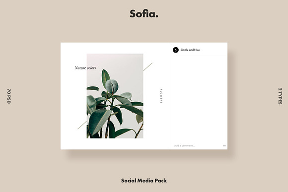 Sofia Social Media Kit for Instagram in Instagram Templates - product preview 3