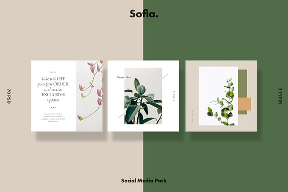 Sofia Social Media Kit for Instagram in Instagram Templates - product preview 4