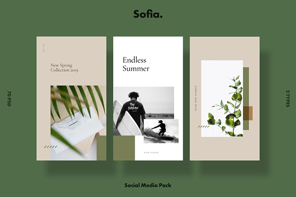 Sofia Social Media Kit for Instagram in Instagram Templates - product preview 6