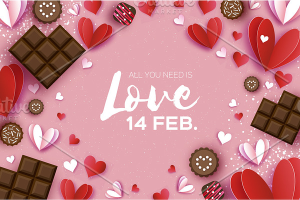 Love Chocolate. Valentines Day