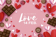 Love Chocolate. Valentines Day