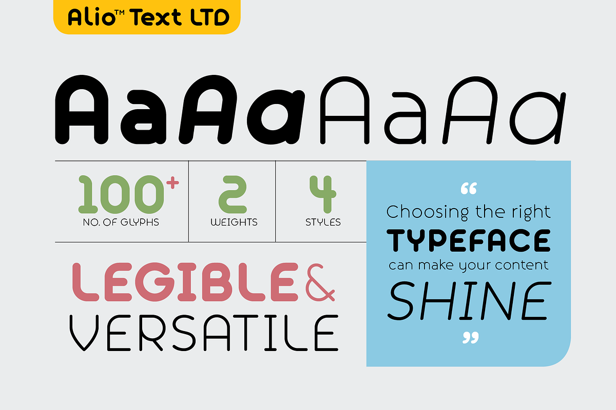 Alio™ Text LTD–Workhorse Sans Serif in Sans-Serif Fonts - product preview 8