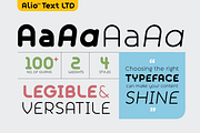Alio™ Text LTD–Workhorse Sans Serif